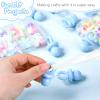 24 Pcs Baby Shower Pacifiers, 1.75 Inch Plastic Pacifiers for Baby Shower Game Boy, Bulk Pacifier for DIY Decoration, Gender Reveal Table Scatter, Hunt Game Props, Party Favors(Blue) view 2