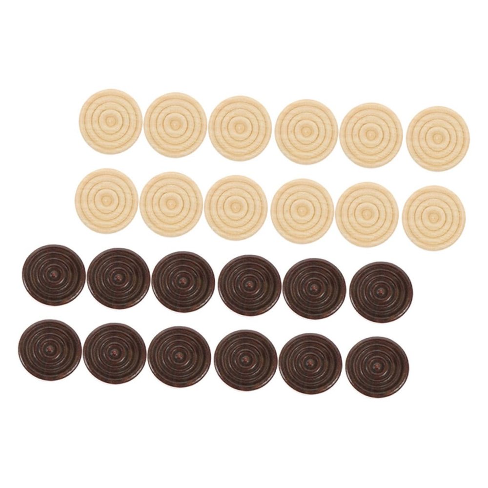 Alasum 72pcs Wooden Chess Pieces Chess Checkers Board Game for Boys and Girls Magnetic Pieces