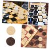 Alasum 72pcs Wooden Chess Pieces Chess Checkers Board Game for Boys and Girls Magnetic Pieces view 3