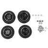 4 Packs Rubber Tire Metal Wheel Rim, Go Kart Tires and Rims, Aluminum Alloy Rims and Rubber Tires, with Screw Accessories, Fit for MN D90 MN-91 FJ-45 RC Car view 1