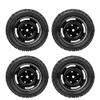 4 Packs Rubber Tire Metal Wheel Rim, Go Kart Tires and Rims, Aluminum Alloy Rims and Rubber Tires, with Screw Accessories, Fit for MN D90 MN-91 FJ-45 RC Car view 4