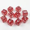 10 Piece D6 dice 16mm Acrylic Dice Set Polyhedral Dice Game Dice for RPG MTG DND Dice Table Games (Red-1) view 3