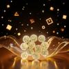 Bwexxt 10Pcs Gold Marbles Glow in The Dark Marbles,Glass Ball Luminous Glass Ball Runs,DIY Projects and Home Decoration Dice and Sports and Outdoor Play (12mm/0.47in) view 2