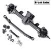 1/24th Aluminum Front Middle Rear Axles +4mm Extended with Steering Links Upgrade for AXIAL SCX24 Gladiator Deadbolt Bronco JLU C10 view 2