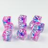 10 Piece D6 dice 16mm Acrylic Dice Set Polyhedral Dice Game Dice for RPG MTG DND Dice Table Games (Pink-2) view 3