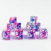 10 Piece D6 dice 16mm Acrylic Dice Set Polyhedral Dice Game Dice for RPG MTG DND Dice Table Games (Pink-2) view 4