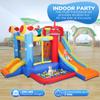 Commowner Inflatable Bounce House Water Slide, 7-in-1 Bouncy Castle Combo Water Pool & Bouncing Area & Slides & Basketball Game & Dart Game, Jump House for Kids Aged 3-10 w/Storage Bag, Orange view 2
