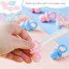 36 PCS Plastic Pacifiers for Baby Shower Game Girl, 1.75 Inch Cute Baby Shower Pacifiers for Decoration DIY, Gender Reveal Table Scatter, Pacifier Hunt Games, Party Favors(Pink&Blue) view 2