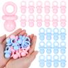 24 Pcs Baby Shower Pacifiers, 1.75 Inch Plastic Pacifiers for Baby Shower Game Girl Boy, Bulk Pacifier for DIY Decoration, Gender Reveal Table Scatter, Hunt Game Props, Party Favors(Pink&Blue) view 1