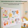 XIUCAI Kids Self Adhesive Felt Activity Board, Student Interactive Learning Tools, Wall Decor for Classroom School Nursery Playroom DIY Art Display, with Safety Pins,White Gray,30 * 40cm view 2