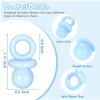 36 PCS Plastic Pacifiers for Baby Shower Game Boy, 1.75 Inch Cute Baby Shower Pacifiers for Decoration DIY, Gender Reveal Table Scatter, Pacifier Hunt Games, Party Favors(Blue) view 2