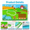 Farm Animals Felt Story Board Set, 3.5Ft 38Pcs Interactive Storytelling Busy Board Toys for 2 Year Old Boy Girl, Animal Farm Barnyard Preschool Learning Activities Toddler Toys for Ages 2-4 Gifts view 4