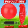 Yunsailing 5 Pack 18 Inch Large Bouncy Balls Giant Inflatable Red Playground Balls with Hand Air Pump for Outdoor Indoor Activity Beach Park Backyard Game Supplies view 2