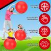 Yunsailing 5 Pack 18 Inch Large Bouncy Balls Giant Inflatable Red Playground Balls with Hand Air Pump for Outdoor Indoor Activity Beach Park Backyard Game Supplies view 4