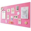 XIUCAI Kids Self Adhesive Felt Activity Board, Student Interactive Learning Tools, Wall Decor for Classroom School Nursery Playroom DIY Art Display, with Safety Pins,Rose red,120 * 160cm view 1