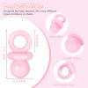 36 PCS Plastic Pacifiers for Baby Shower Game Girl, 1.75 Inch Cute Baby Shower Pacifiers for Decoration DIY, Gender Reveal Table Scatter, Pacifier Hunt Games, Party Favors(Pink) view 2
