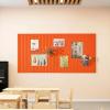 XIUCAI Kids Self Adhesive Felt Activity Board, Student Interactive Learning Tools, Wall Decor for Classroom School Nursery Playroom DIY Art Display, with Safety Pins,Orange red,120 * 160cm view 1