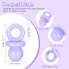36 PCS Plastic Pacifiers for Baby Shower Game Girl, 1.75 Inch Cute Baby Shower Pacifiers for Decoration DIY, Gender Reveal Table Scatter, Pacifier Hunt Games, Party Favors(Purple) view 2