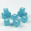 10 Piece D6 dice 16mm Acrylic Dice Set Polyhedral Dice Game Dice for RPG MTG DND Dice Table Games (Blue-1) view 1