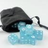10 Piece D6 dice 16mm Acrylic Dice Set Polyhedral Dice Game Dice for RPG MTG DND Dice Table Games (Blue-1) view 2