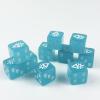 10 Piece D6 dice 16mm Acrylic Dice Set Polyhedral Dice Game Dice for RPG MTG DND Dice Table Games (Blue-1) view 3