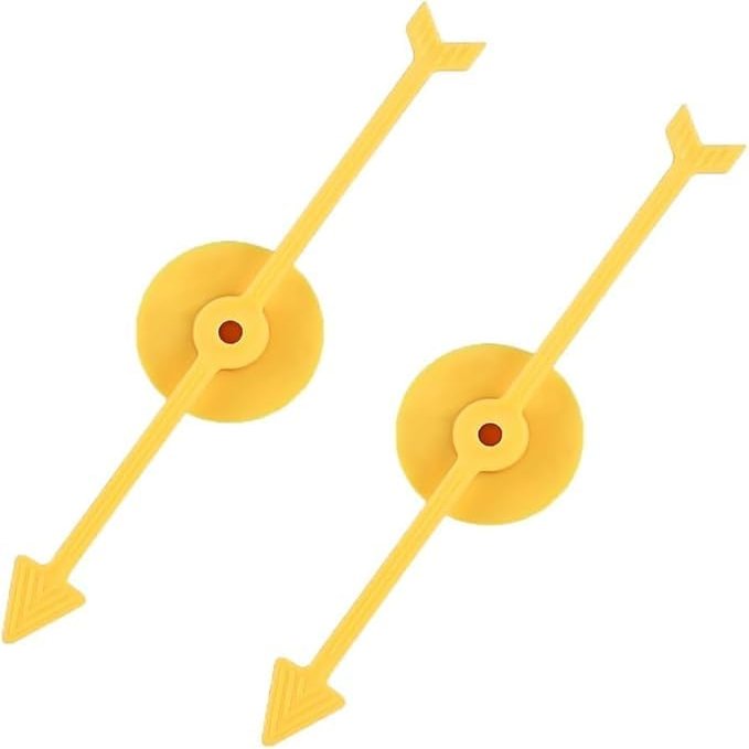 Kryoflare 2Pcs Spinner Game Set, Plastic Arrow Board Games with Suction Cup, School Party and Family Game Accessories 4 InchesSmall Lightweight Arrows(Yellow)