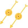 Kryoflare 2Pcs Spinner Game Set, Plastic Arrow Board Games with Suction Cup, School Party and Family Game Accessories 4 InchesSmall Lightweight Arrows(Yellow) view 1