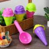 Toyvian Reusable Ice Cream Cone Molds for Kids 4.4 Inch Mini Plastic Cone Makers Portable Ice Cream Making Kit for Home Travel Beach Toys view 3