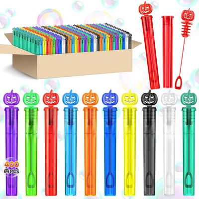 400PCS Halloween Party Favor, Halloween Bubble Wands for Kids, Halloween Trick or Treat Toys, Goodies Bag Fillers, Pinata Fillers, Mini Bubble Wands for Party Supplies