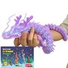 35.4in Large 3D Printed Dragon Toy with Gift Box - Flexible Articulated Dragon Action Figure for Creative Play or Desk Decor Display - Unique Gift for Kids & Stress Relief Toys Adults (Crystal Purple) view 1