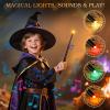 EZVYAO Light Up Magic Wizard Wand with 4 Color Lightings & Sounds - 6 Pack Illuminating Witch Toy Wands for Kids Party Cosplay, Trunk view 4