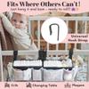 2-Pack Hanging Diaper Organizer for Crib & Changing Table | 50+ Large Capacity Baby Diaper Caddy, Washable Newborn Essentials Organizer for Baby Girl, Ideal Baby Shower Gifts with Hook Straps view 2
