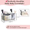2-Pack Hanging Diaper Organizer for Crib & Changing Table | 50+ Large Capacity Baby Diaper Caddy, Washable Newborn Essentials Organizer for Baby Girl, Ideal Baby Shower Gifts with Hook Straps view 3