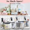2-Pack Hanging Diaper Organizer for Crib & Changing Table | 50+ Large Capacity Baby Diaper Caddy, Washable Newborn Essentials Organizer for Baby Girl, Ideal Baby Shower Gifts with Hook Straps view 4