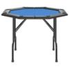 CHARMMA Poker Table Blue Engineered Wood,Felt,Artificial Leather,Steel,Poker & Games Tables-80405 view 3