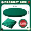 SmoothNovelty 49" Green Velvet Poker Table Cover for Mahjong, Card Games, Noise Reducing, Slip Prevention, Smooth Fabric Round Table Tablecloth for Board and Dice Games view 4
