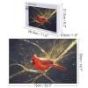 Golden Abstract Red Bird Puzzle 1000 Piece Wooden Jigsaw for Adults Relaxing Bird Design for Mental Wellness, Mindfulness, and Home Decor view 2