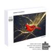 Golden Abstract Red Bird Puzzle 1000 Piece Wooden Jigsaw for Adults Relaxing Bird Design for Mental Wellness, Mindfulness, and Home Decor view 4