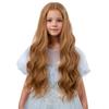 WAVELNM Strawberry Blonde Wigs for Kids Girls Dirty Blonde Curly Wavy Wig Child Blonde Middle Part Wig Kids Daily Halloween Cosplay Synthetic Wigs view 2