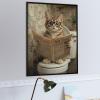 1000 Piece Puzzle for Adults Cat on The Toilet Reading Newspaper Humorous and Unique Wooden Jigsaw Puzzle for Relaxation and Fun view 4