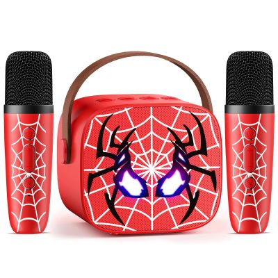 Mini Karaoke Machine for Kids, 2 Wireless Microphones with Bluetooth Portable Speaker & Dynamic LED, Kids Karaoke Machine for Girls Boys Ages 3-12+, Christmas/Birthday Gifts/Toys for Party & Playing