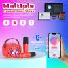 Mini Karaoke Machine for Kids, 2 Wireless Microphones with Bluetooth Portable Speaker & Dynamic LED, Kids Karaoke Machine for Girls Boys Ages 3-12+, Christmas/Birthday Gifts/Toys for Party & Playing view 2