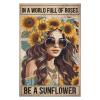 1000 pcs Wooden Puzzle for Adults - in A World Full of Rose Be A Sunflower - Inspirational Floral Jigsaw Puzzle with Uplifting Quote and Wall Art view 3