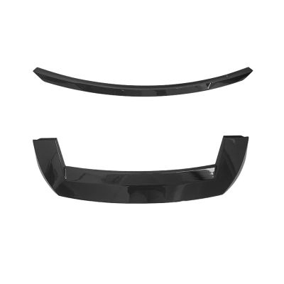 Compatible for Jeep Grand Cherokee Rear Roof Mid Spoiler Trunk Wing Lip Glossy Black Carbon Fiber Look by ABS Body Kit Decoration 2013-2020(Roof and Mid)