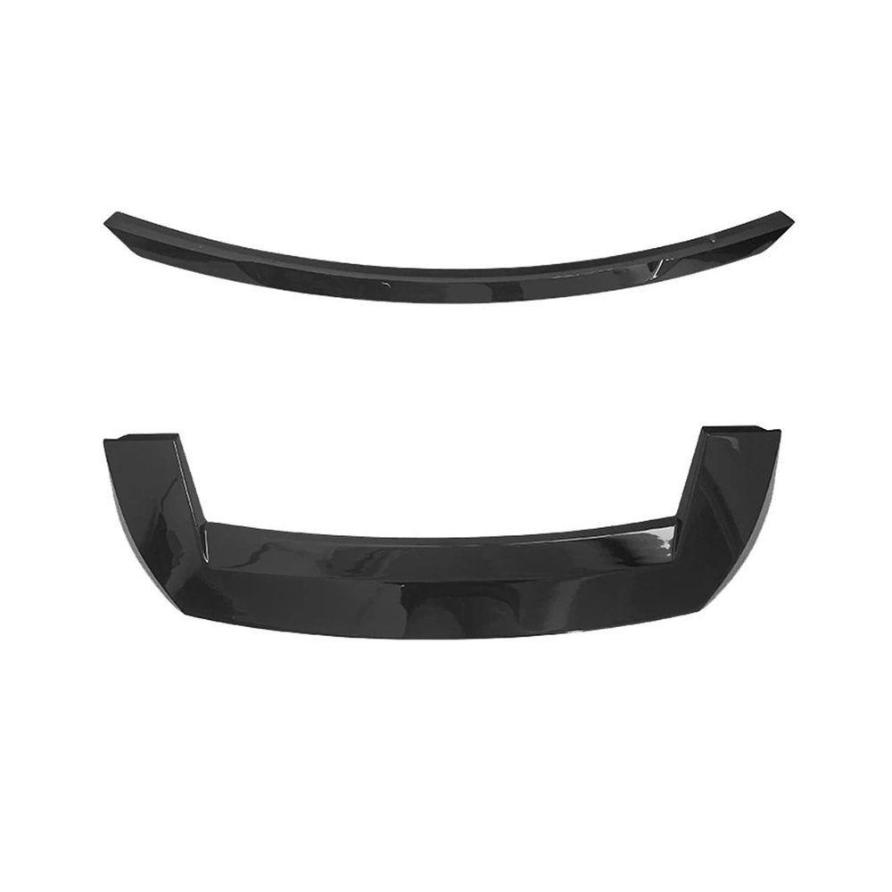 Compatible for Jeep Grand Cherokee Rear Roof Mid Spoiler Trunk Wing Lip Glossy Black Carbon Fiber Look by ABS Body Kit Decoration 2013-2020(Roof and Mid)