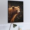 1000 pcs Puzzle Bear in Black Background Challenging Wooden Jigsaw for Adults, Nature-Themed Puzzle for Mental Health and Relaxation view 4