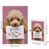 1000 pcs Wooden Pet Puzzle  Cute Brown Poodle with Funny Quote  Dog Lover Gift and Wall Art Idea for Humor and Relaxation view 2