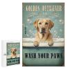 1000 pcs Wooden Puzzle Golden Retriever Wash Your Paws Funny and Relaxing Dog Puzzle for Adults Ideal Gift for Pet Parents and Home Decor Fans view 1