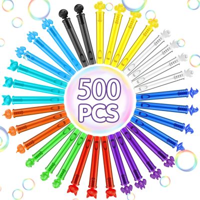 500 PCS Halloween Mini Bubble Wands, Halloween Party Favors for Kids, Bubble Wand Bulk for Goodie Bag Stuffers, Trick or Treat, Halloween School Classroom Prizes Gifts for Boys Girls(10 Colors)