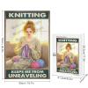 1000 pcs Wooden Jigsaw Puzzle for Adults - Knitting Because Murder is Wrong - Funny Yarn Puzzle for Crafters, Home Decor & Relaxing Brain Activity view 2